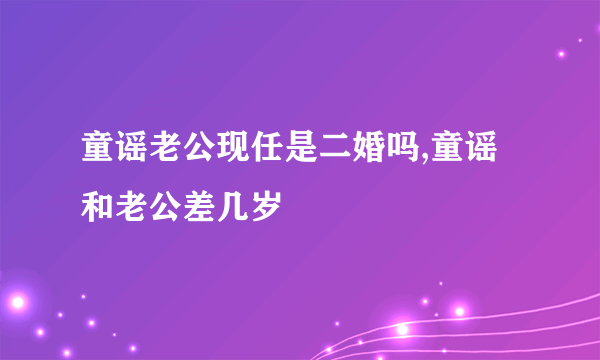 童谣老公现任是二婚吗,童谣和老公差几岁