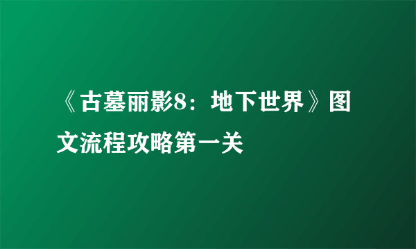 《古墓丽影8：地下世界》图文流程攻略第一关