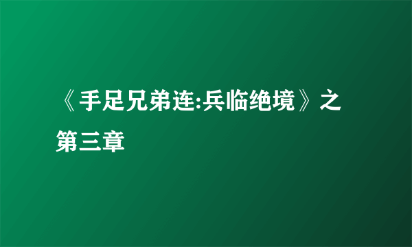 《手足兄弟连:兵临绝境》之第三章