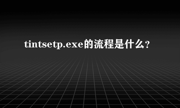 tintsetp.exe的流程是什么？