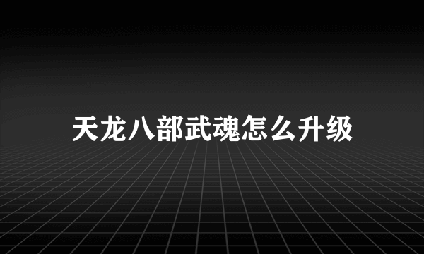 天龙八部武魂怎么升级