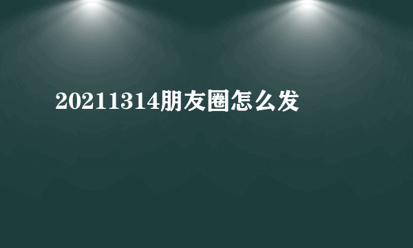 20211314朋友圈怎么发