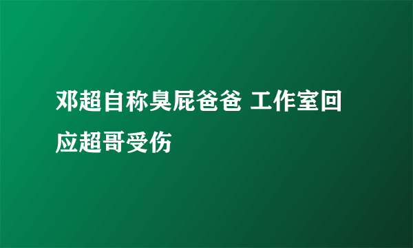 邓超自称臭屁爸爸 工作室回应超哥受伤