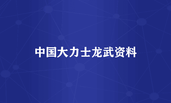 中国大力士龙武资料