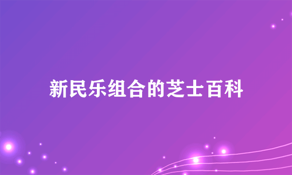 新民乐组合的芝士百科