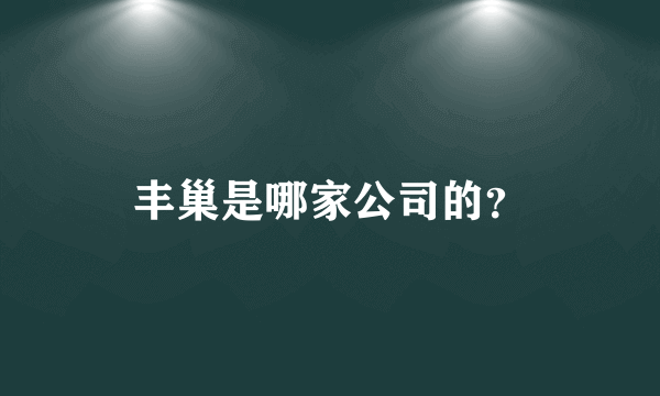 丰巢是哪家公司的？