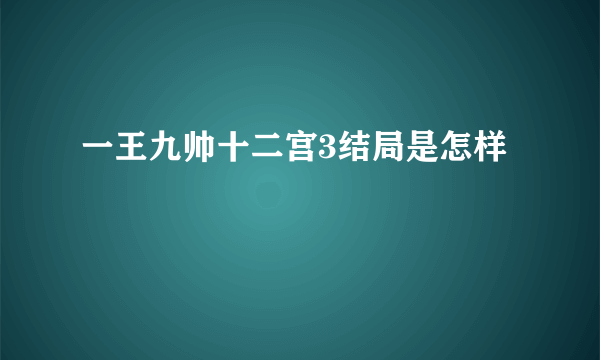 一王九帅十二宫3结局是怎样