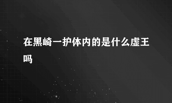 在黑崎一护体内的是什么虚王吗