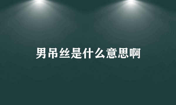 男吊丝是什么意思啊