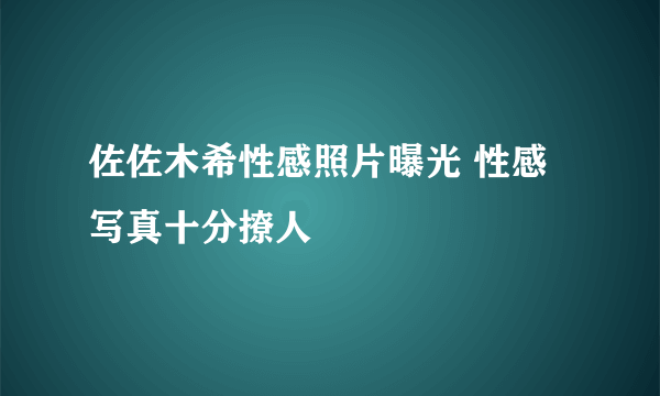 佐佐木希性感照片曝光 性感写真十分撩人