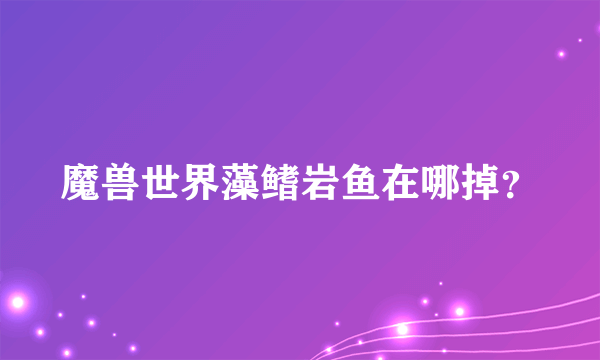 魔兽世界藻鳍岩鱼在哪掉？