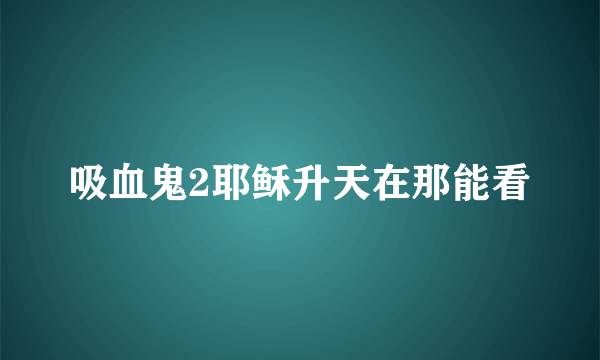 吸血鬼2耶稣升天在那能看