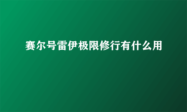 赛尔号雷伊极限修行有什么用