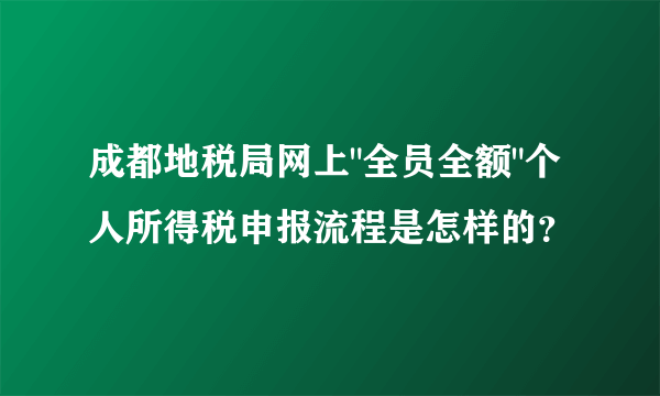 成都地税局网上