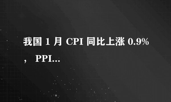 我国 1 月 CPI 同比上涨 0.9%， PPI 同比上涨 9.1%，这一数据说明了什么？