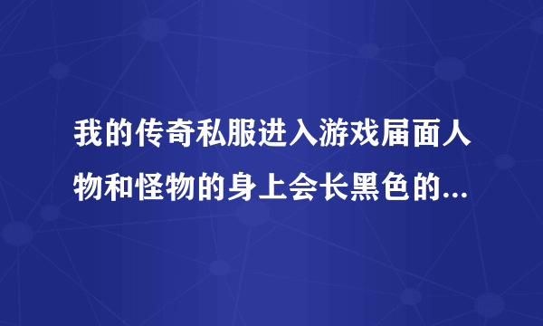 我的传奇私服进入游戏届面人物和怪物的身上会长黑色的翅膀是怎么回事?