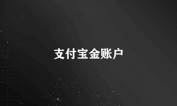 支付宝金账户