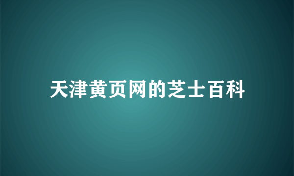 天津黄页网的芝士百科