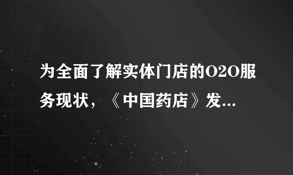 为全面了解实体门店的O2O服务现状，《中国药店》发起了调查