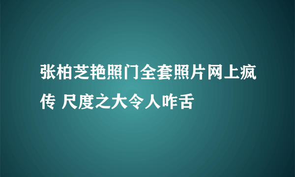 张柏芝艳照门全套照片网上疯传 尺度之大令人咋舌