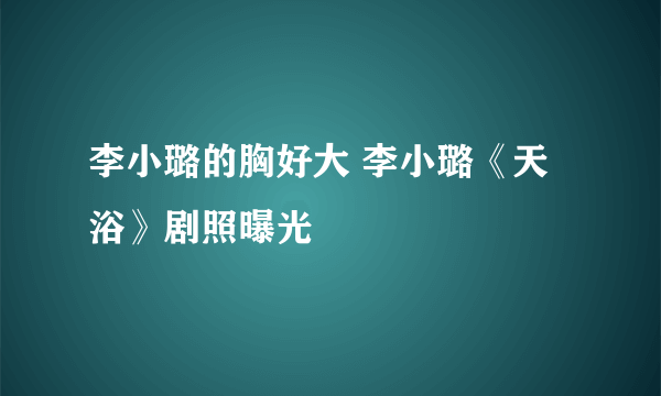 李小璐的胸好大 李小璐《天浴》剧照曝光