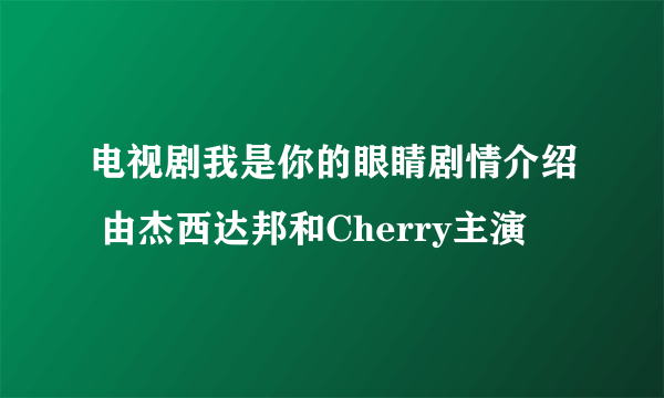 电视剧我是你的眼睛剧情介绍 由杰西达邦和Cherry主演