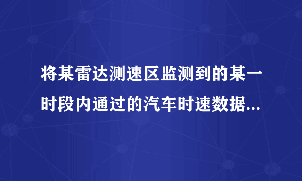 将某雷达测速区监测到的某一时段内通过的汽车时速数据 整理,得到其频数分布表与直方图(未完成):(1)请你把频数分布表中的数据填写完整;(2)补全频数分布直方图.