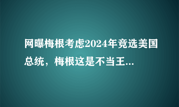 网曝梅根考虑2024年竞选美国总统，梅根这是不当王妃要当大统领了吗？