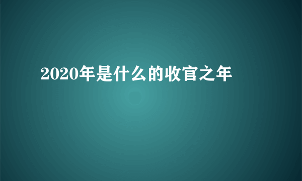 2020年是什么的收官之年