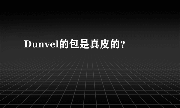 Dunvel的包是真皮的？