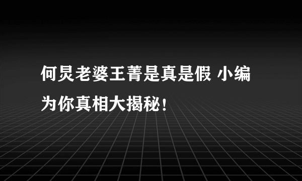 何炅老婆王菁是真是假 小编为你真相大揭秘！