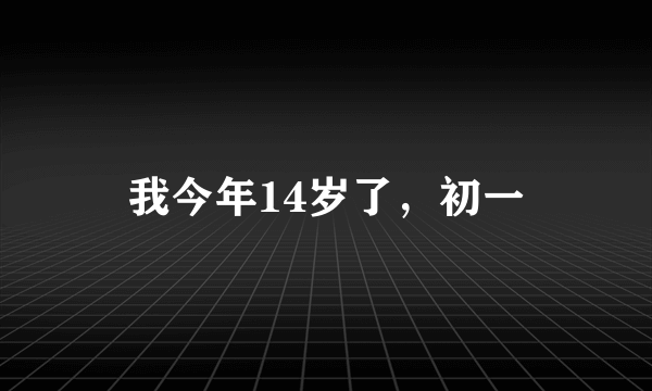 我今年14岁了，初一