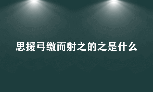 思援弓缴而射之的之是什么