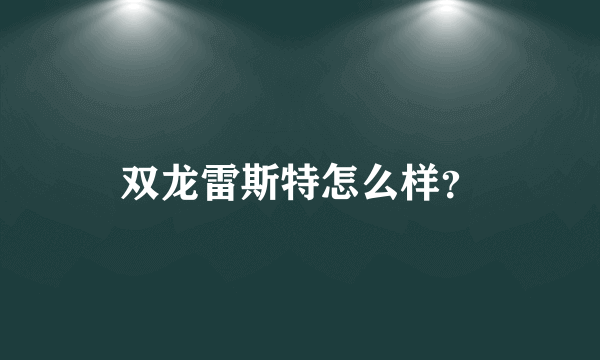 双龙雷斯特怎么样？