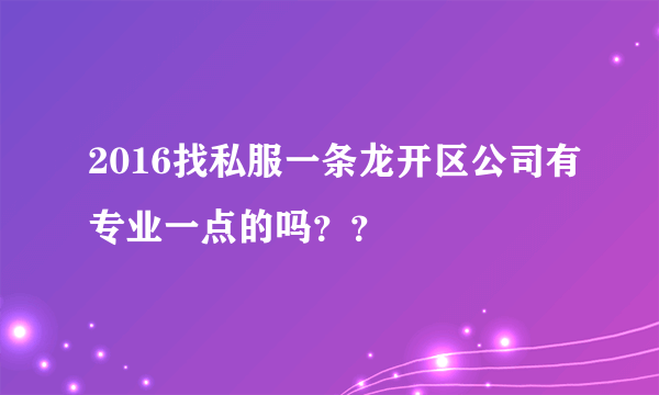 2016找私服一条龙开区公司有专业一点的吗？？