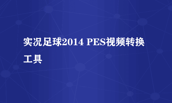 实况足球2014 PES视频转换工具