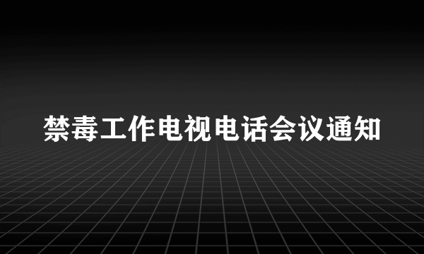 禁毒工作电视电话会议通知