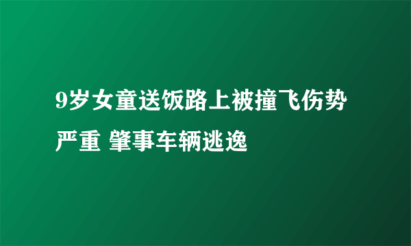 9岁女童送饭路上被撞飞伤势严重 肇事车辆逃逸