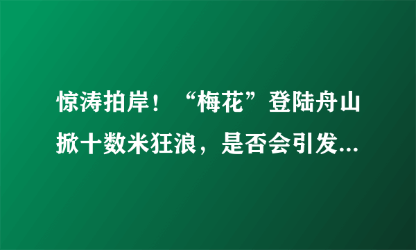 惊涛拍岸！“梅花”登陆舟山掀十数米狂浪，是否会引发自然灾害？