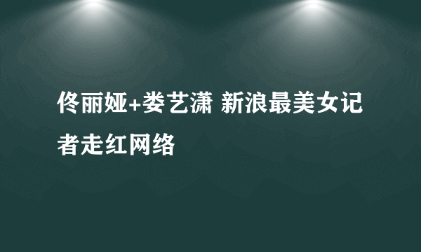 佟丽娅+娄艺潇 新浪最美女记者走红网络