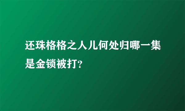 还珠格格之人儿何处归哪一集是金锁被打？