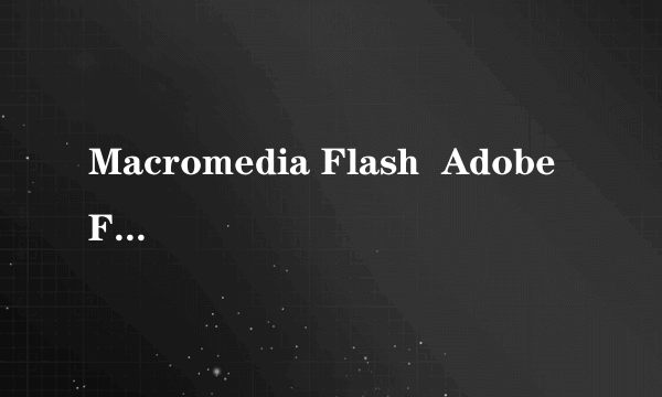 Macromedia Flash  Adobe Flash 各版本怎么划分的？