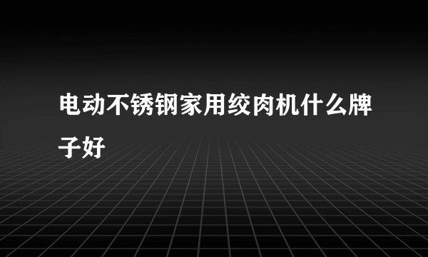 电动不锈钢家用绞肉机什么牌子好