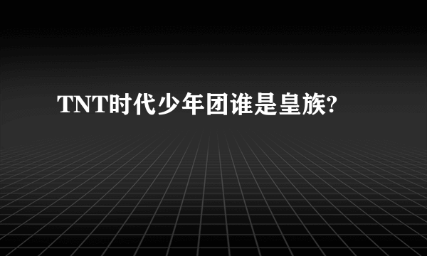 TNT时代少年团谁是皇族?