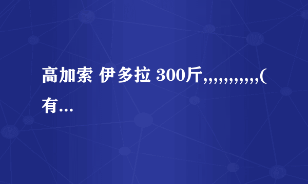 高加索 伊多拉 300斤,,,,,,,,,,,(有正常大脑的人们)你们相信吗?