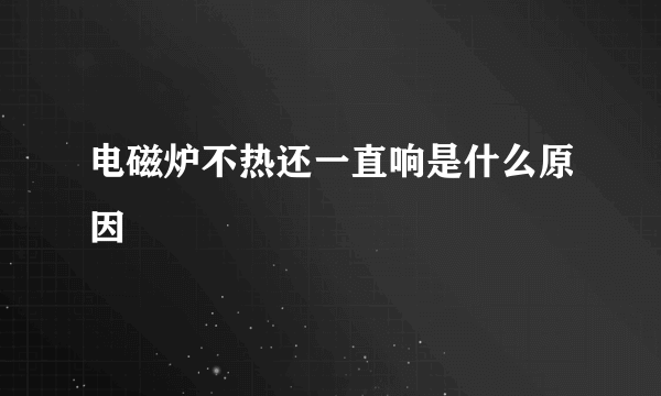 电磁炉不热还一直响是什么原因