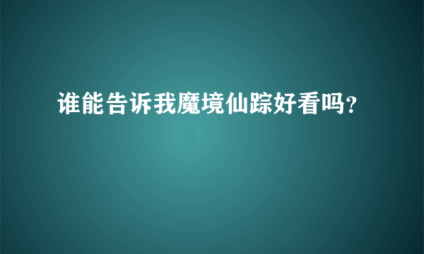 谁能告诉我魔境仙踪好看吗？