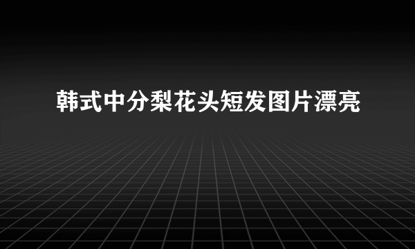 韩式中分梨花头短发图片漂亮