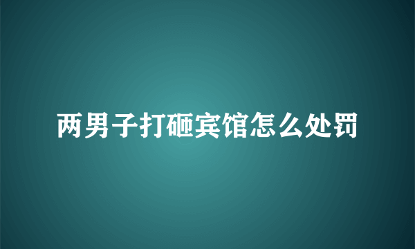 两男子打砸宾馆怎么处罚