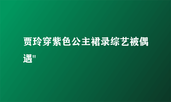 贾玲穿紫色公主裙录综艺被偶遇